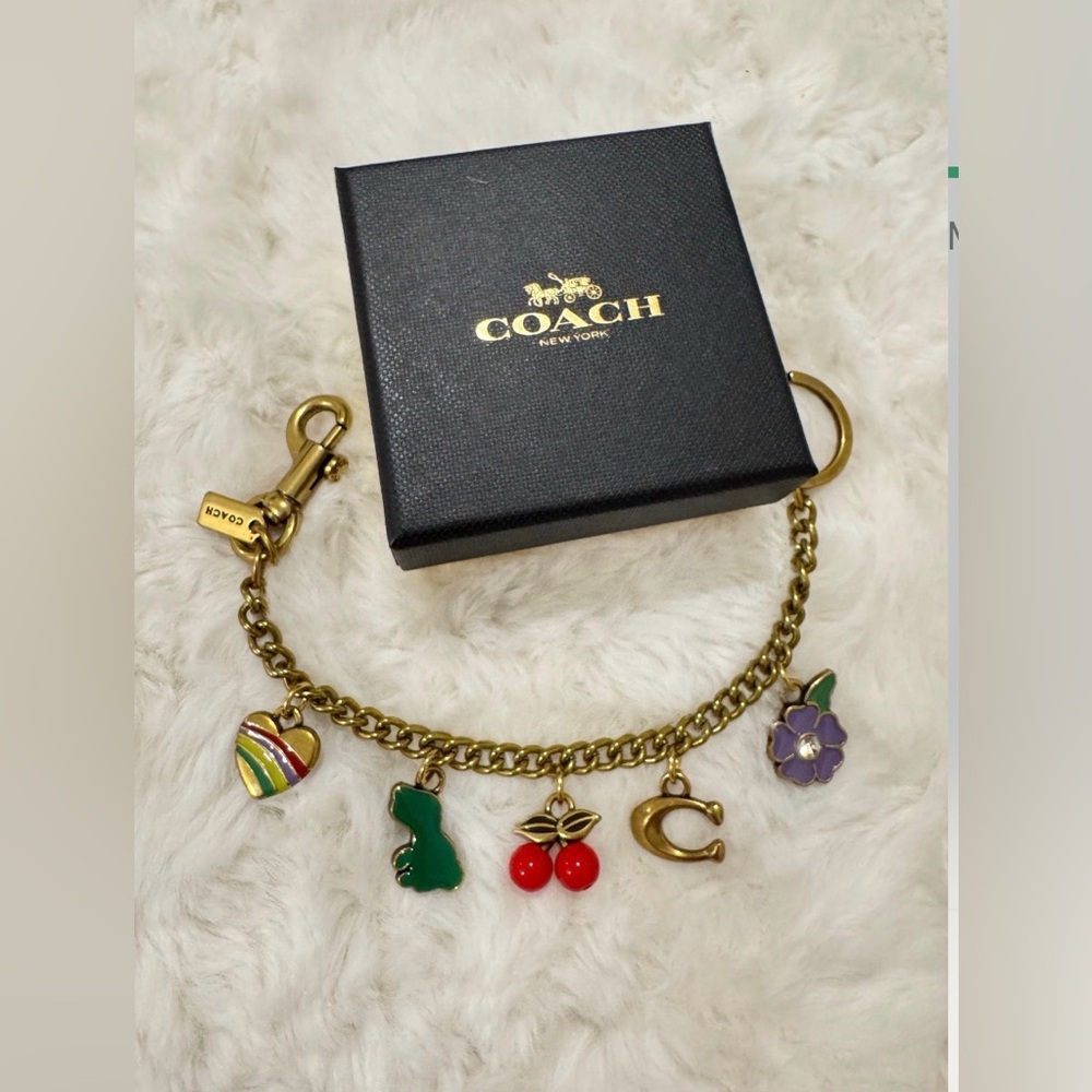 ✔️SOLD. Coach Gold Charm with Colorful Accents